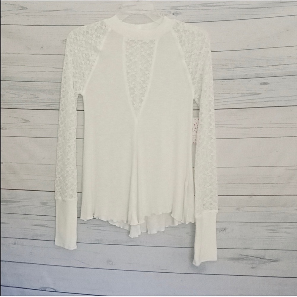 FREE PEOPLE | Lace Snow Long Sleeve - Picture 2 of 7